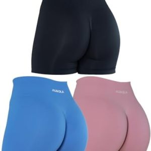 AUROLA Dream Assortment Exercise Shorts for Girls Scrunch Seamless Smooth Excessive Waist Gymnasium Shorts