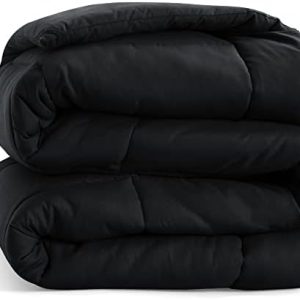 Bedsure Twin Comforter Quilt Insert Black – Quilted Bedding Youngsters’ Comforters for Twin Mattress