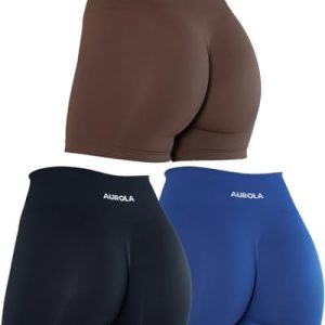 AUROLA Dream Assortment Exercise Shorts for Ladies Scrunch Seamless Smooth Excessive Waist Gymnasium Shorts
