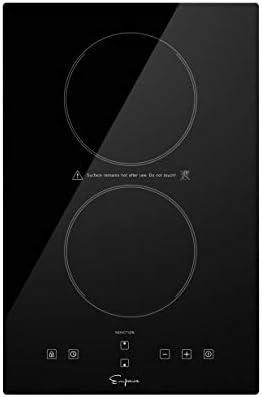 Empava 12 Inch Electrical Induction Cooktop Clean Floor with 2 Burners 120V