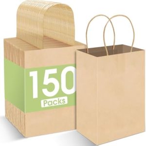 Pureegg Brown Paper Baggage – 150Pcs