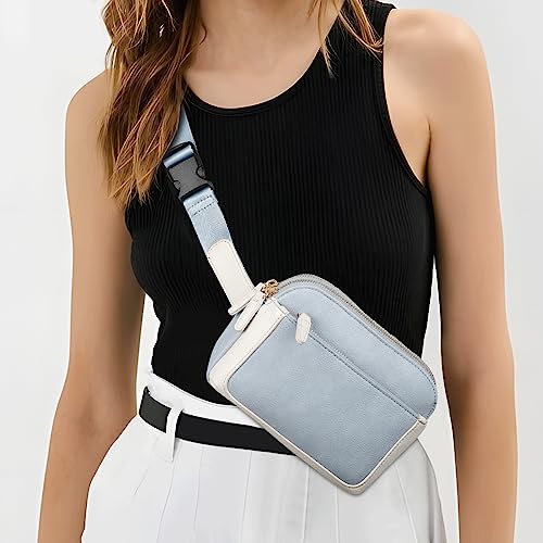 Fanny-Packs-For-Women-Waterproof-Pu-Leather-Belt-Bag-For-Women-With-Adjustable-Strap-36-55in-Fashion-Waist-Bags-With-4-Compartment-For-Workout-Running-Traveling-Hiking