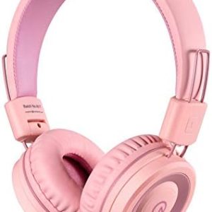 noot merchandise Youngsters Headphones K11 Foldable Stereo Tangle-Free 5ft Lengthy Twine 3.5mm Jack Plug in Wired On-Ear Headset for iPad/Ladies/Boys/Faculty/Laptop computer/Journey/Aircraft/Pill-Smooth Pink