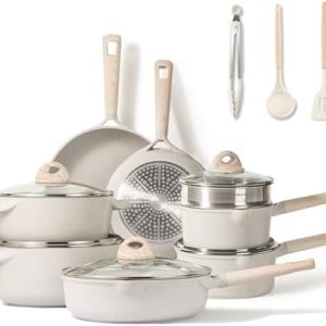 CAROTE 16pcs Pots and Pans Set Non Stick