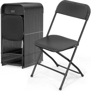 VINGLI 20 Pack Black Plastic Folding Chair