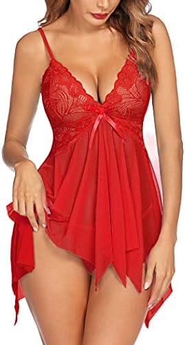 Avidlove Lingerie for Ladies Lace Babydoll Sleepwear Boudoir Outfits Plus Dimension Langeray XS-5XL