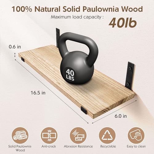 SALA-Floating-Shelves-for-Wall-Decor-Width-6in-Wall-Shelves-Set-of-8-Light-Brown-Farmhouse-Wood-Wall-Mounted-Shelf-Room-Decor-Display-Floating-Wall-Shelves-for-Bedroom-Bathroom-Kitchen-Corner