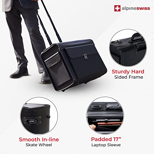 Alpine-Swiss-Rolling-17-Laptop-Briefcase-on-Wheels-Attache-Lawyers-Case-Legal-Size