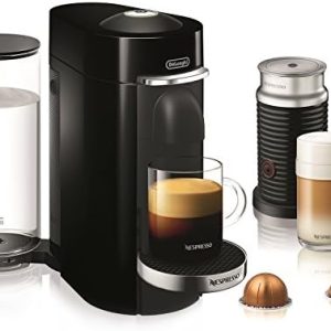 Nespresso VertuoPlus Deluxe Espresso and Espresso Machine by De’Longhi with Milk Frother