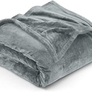 Utopia Bedding Fleece Blanket Twin Dimension Ash Gray 300GSM Luxurious Fuzzy Mushy Anti-Static Microfiber Mattress Blanket (90×66 Inches)