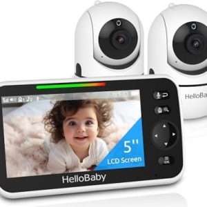 HelloBaby Improve 5’’ Child Monitor with 26-Hour Battery
