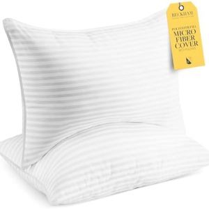 Beckham Lodge Assortment Mattress Pillows King Measurement Set of two – Microfiber Pillow for Again