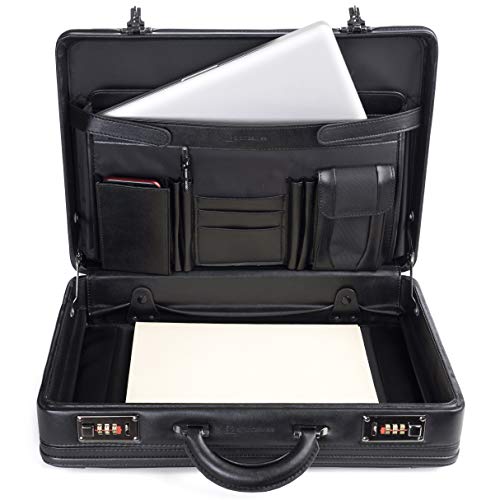 Alpine-Swiss-Expandable-Attache-Case-Dual-Combination-Lock-Hard-Side-Briefcase-Black