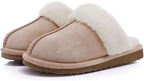 Litfun Girls’s Fuzzy Reminiscence Foam Slippers Fluffy Winter Home Sneakers Indoor and Out of doors