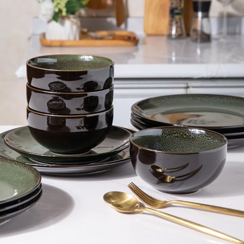 LERATIO-Ceramic-Dinnerware-SetsHandcraft-Stoneware-Plates-and-Bowls-SetsHighly-Chip-and-Crack-Resistant-Dishwasher-Microwave-Oven-Safe-Dishes-setReactive-Glaze-Dinnerware-Service-for-4