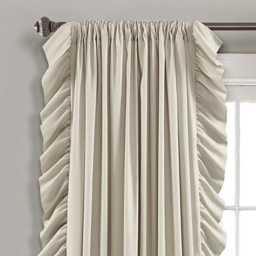Lush-Decor-Reyna-Ruffle-Window-Curtain-Panel-Set-for-Living-Dining-Bedroom-Pair-54W-x-84L-Wheat