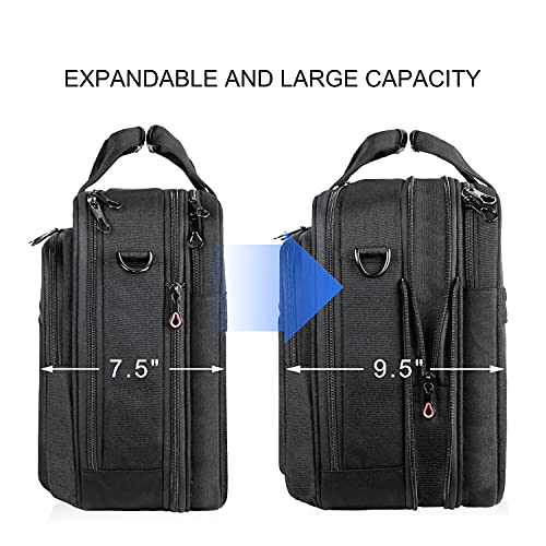 KROSER-Laptop-Bag-Stylish-Laptop-Briefcase-Fits-Up-to-173-Inch-Expandable-Water-Repellent-Shoulder-Messenger-Bag-Computer-Bag-with-RFID-Pockets-for-BusinessTravelSchoolCollegeMenWomen-Black