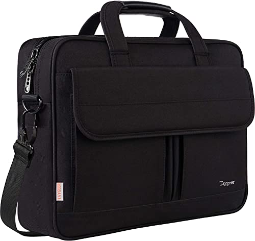 Taygeer-Laptop-Bag-156-Inch-Business-Briefcase-Gifts-for-Men-Women-Water-Resistant-Messenger-Shoulder-Bag-with-Strap-Durable-Office-Bag-Carry-On-Laptop-Case-for-NotebookComputerMacBook-Black