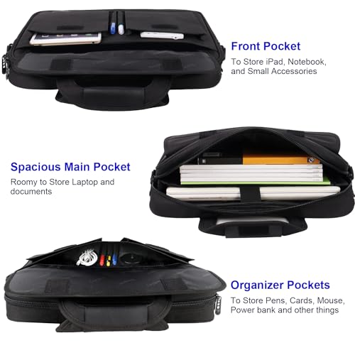 Taygeer-Laptop-Bag-156-Inch-Business-Briefcase-Gifts-for-Men-Women-Water-Resistant-Messenger-Shoulder-Bag-with-Strap-Durable-Office-Bag-Carry-On-Laptop-Case-for-NotebookComputerMacBook-Black