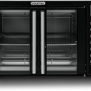 Gourmia Toaster Oven Air Fryer Combo 17 cooking presets 1700W french door digital air fryer oven 24L capability equipment