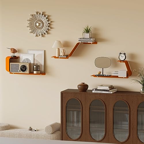 Sttoraboks-Floating-Shelves-Wall-Shelf-Set-of-3-Wall-Mounted-Metal-Shelves-with-Unique-Design-for-Wall-Storage-Book-Shelf-Display-Shelves-for-Bathroom-Bedroom-Living-Room-for-Home-Orange