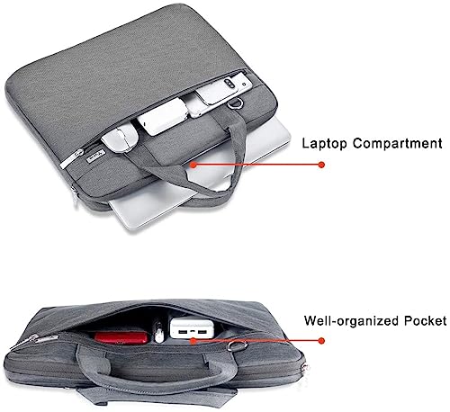Voova-Laptop-Sleeve-Bag-17-173-Inch-Carrying-Case-360-Protective-Computer-Bag-Compatible-with-Razer-Blade-Pro-17-Lenovo-Asus-Acer-Dell-Hp-Notebook-with-Shoulder-Strap-for-Men-WomenWaterproofGrey