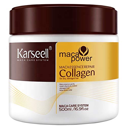 Karseell Collagen Hair Remedy Deep Restore Conditioning Argan Oil Collagen Hair Masks Essence for Dry Broken Hair All Hair Varieties 16.90 oz 500ml