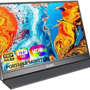 MNN Moveable Monitor 15.6inch FHD 1080P USB C HDMI Gaming Extremely-Slim IPS Show w/Sensible Cowl & Audio system