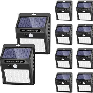 SEZAC Photo voltaic Lights Outside [10 Pack /3 Working Mode]