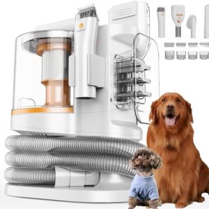 Canine Vacuum for Shedding Grooming with Max 3.4L Mud Bin for Pet Hair Shedding & Cleansing