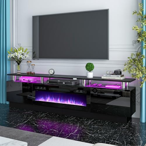 oneinmil Hearth TV Stand with 36” Electrical Hearth