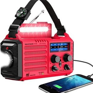 Emergency Climate Radio Photo voltaic Hand Crank Battery Operated Transportable AM FM Shortwave Radio with NOAA Alert