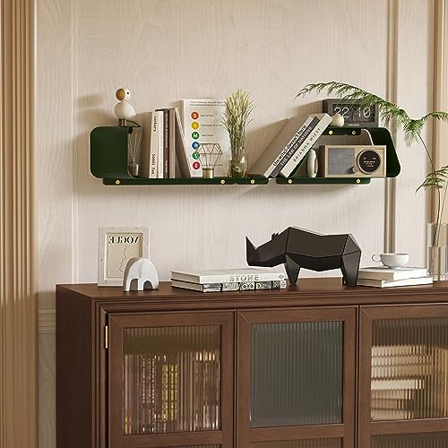 Sttoraboks-Floating-Shelves-Wall-Shelf-Set-of-3-Wall-Mounted-Metal-Shelves-with-Unique-Design-for-Wall-Storage-Book-Shelf-Display-Shelves-for-Bathroom-Bedroom-Living-Room-for-Home-Green