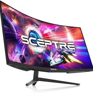 Sceptre 34-Inch Curved Ultrawide WQHD Monitor 3440 x 1440 R1500 as much as 165Hz DisplayPort x2 99% sRGB 1ms Image by Image