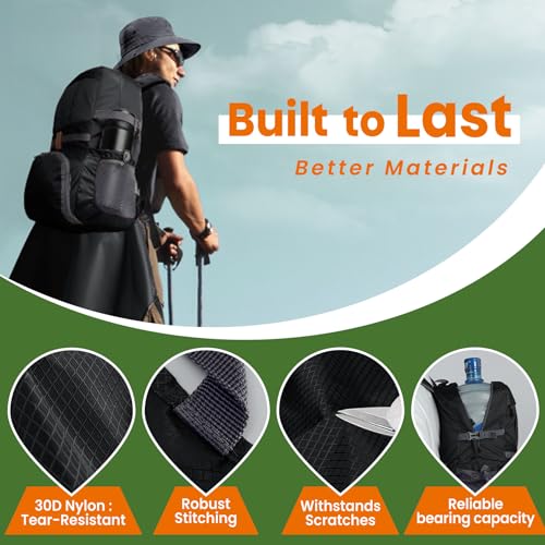 Yeendibo-33L-Waterproof-Hiking-Backpack-with-Portable-Rest-Station-for-CampingTravelOutdoors-Versatile-Lightweight-Foldable-Daypack-for-MenWomen-Black-Waterproof