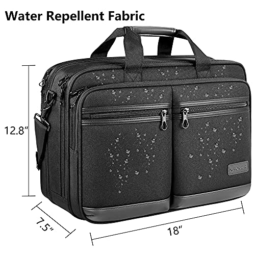 KROSER-Laptop-Bag-Stylish-Laptop-Briefcase-Fits-Up-to-173-Inch-Expandable-Water-Repellent-Shoulder-Messenger-Bag-Computer-Bag-with-RFID-Pockets-for-BusinessTravelSchoolCollegeMenWomen-Black