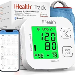 iHealth Monitor Sensible Higher Arm Blood Stress Monitor with Huge Vary Cuff That matches Normal to Massive Grownup Arms