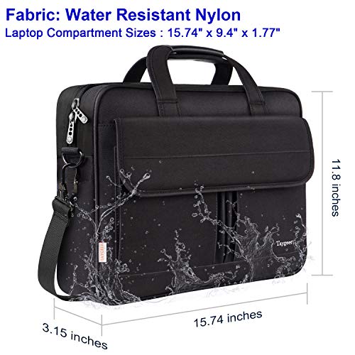 Taygeer-Laptop-Bag-156-Inch-Business-Briefcase-Gifts-for-Men-Women-Water-Resistant-Messenger-Shoulder-Bag-with-Strap-Durable-Office-Bag-Carry-On-Laptop-Case-for-NotebookComputerMacBook-Black