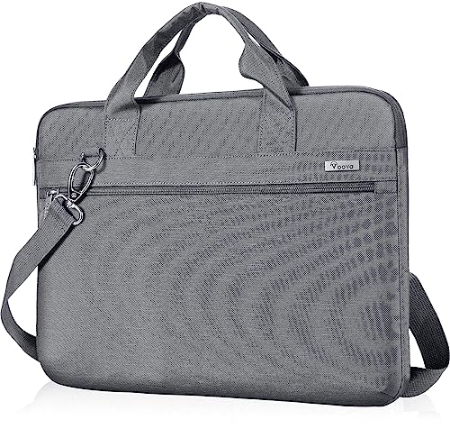 Voova-Laptop-Sleeve-Bag-17-173-Inch-Carrying-Case-360-Protective-Computer-Bag-Compatible-with-Razer-Blade-Pro-17-Lenovo-Asus-Acer-Dell-Hp-Notebook-with-Shoulder-Strap-for-Men-WomenWaterproofGrey