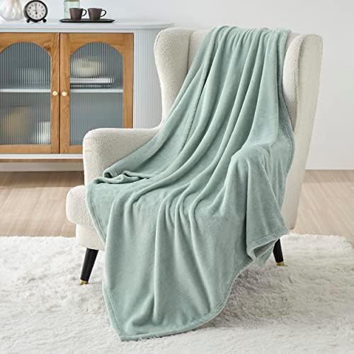 Bedsure Sage Inexperienced Fleece Blanket 50×70 Blanket Linen – 300GSM Mushy Light-weight Plush Cozy Blankets for Mattress