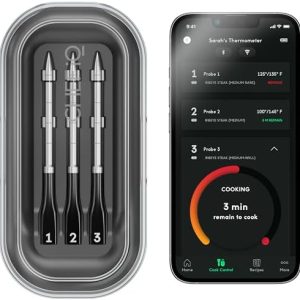CHEF iQ Sensible Wi-fi Meat Thermometer with 3 Extremely-Skinny Probes