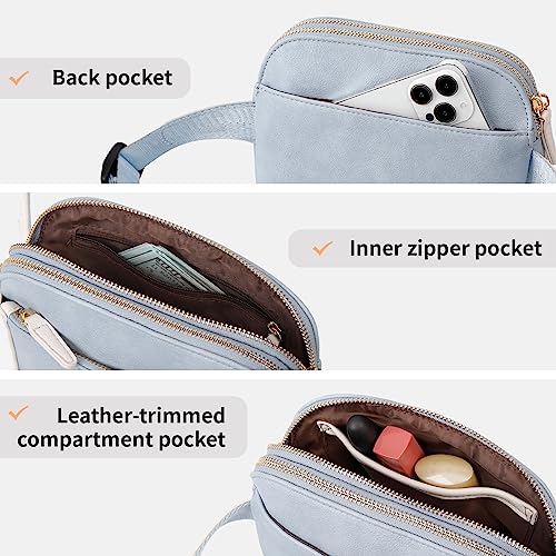 Fanny-Packs-For-Women-Waterproof-Pu-Leather-Belt-Bag-For-Women-With-Adjustable-Strap-36-55in-Fashion-Waist-Bags-With-4-Compartment-For-Workout-Running-Traveling-Hiking
