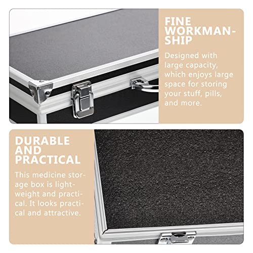 ERINGOGO-Aluminum-Attache-Case-14inch-Lock-Metal-Briefcase-with-Ripple-Foam-Hard-Aluminum-Carrying-Case-Universal-Portable-Tool-Case-for-LaptopLuggageInstrument-Black